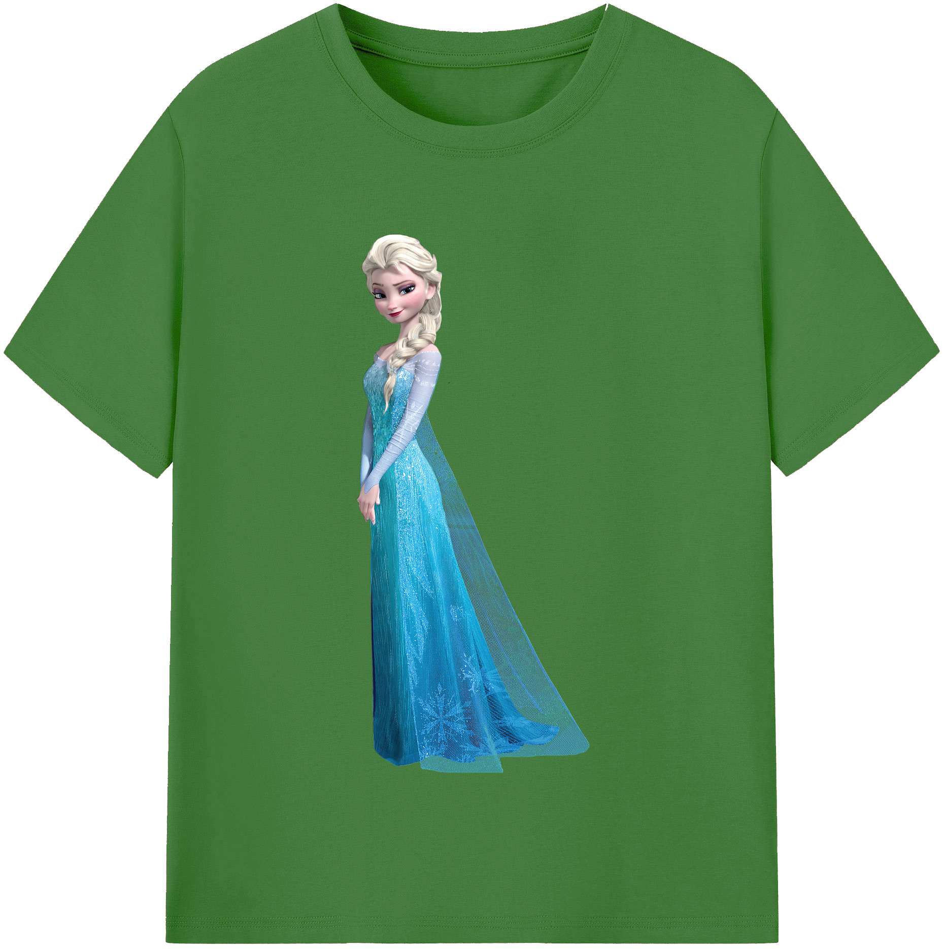 （画像用） アナと雪の女王 アンナ エルサ Frozen Anna Elsa レディースカジュアルプリントTシャツ（綿100％）